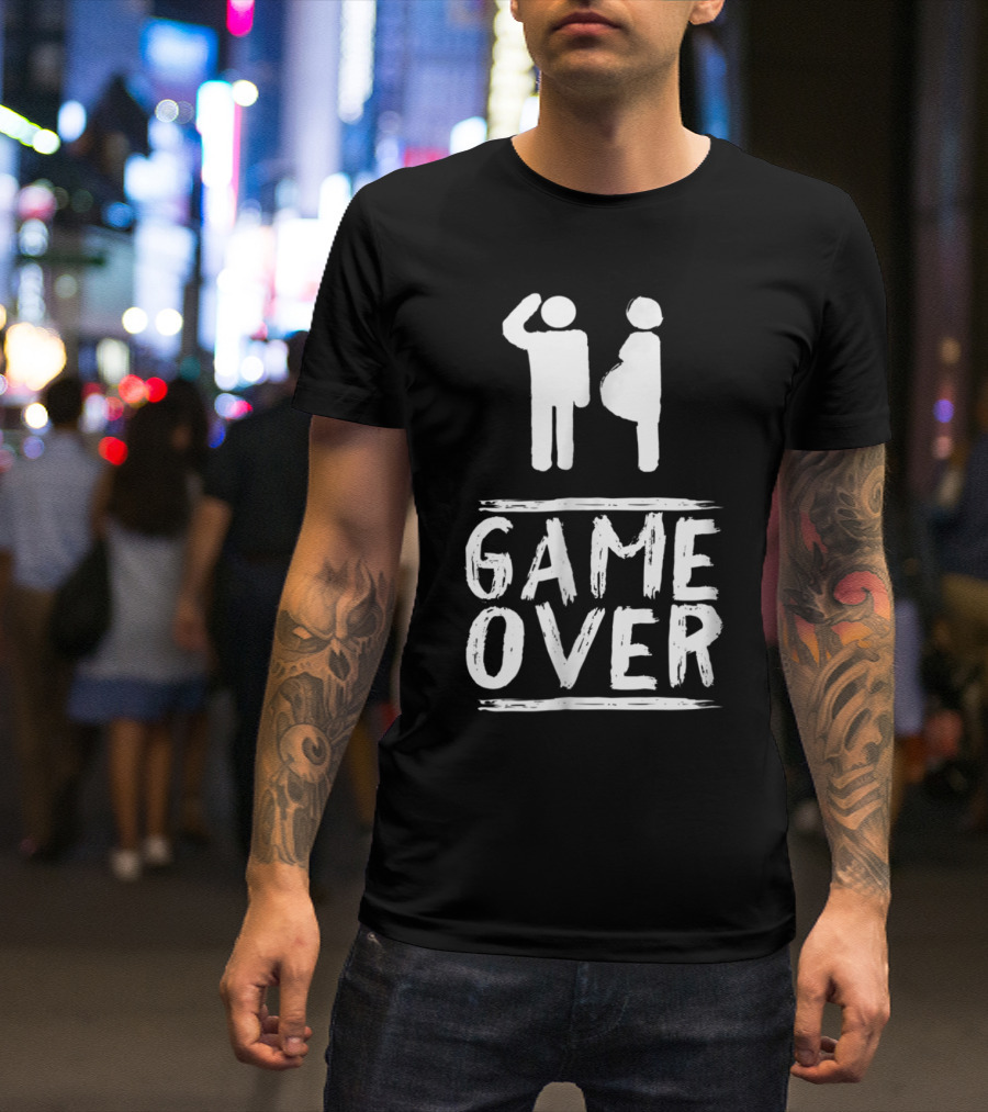 Game Over Cute Pregnancy New Babies New Dad Expecting Parent T-Shirt