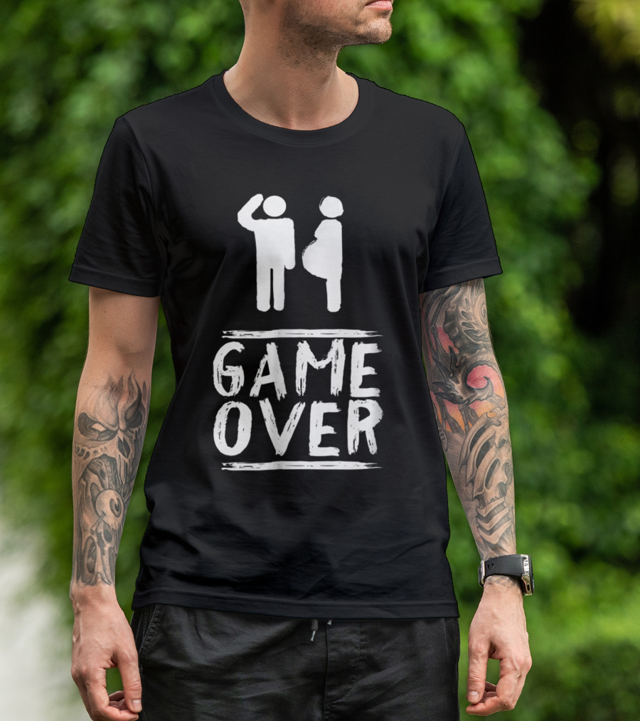 Game Over Cute Pregnancy New Babies New Dad Expecting Parent T-Shirt