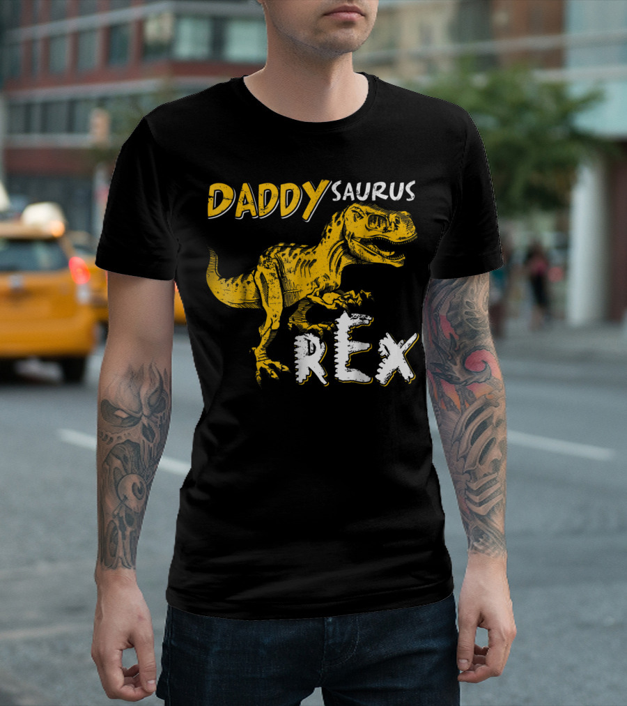 Daddysaurus Rex Dinosaur Daddy Saurus T-Rex T-Shirt