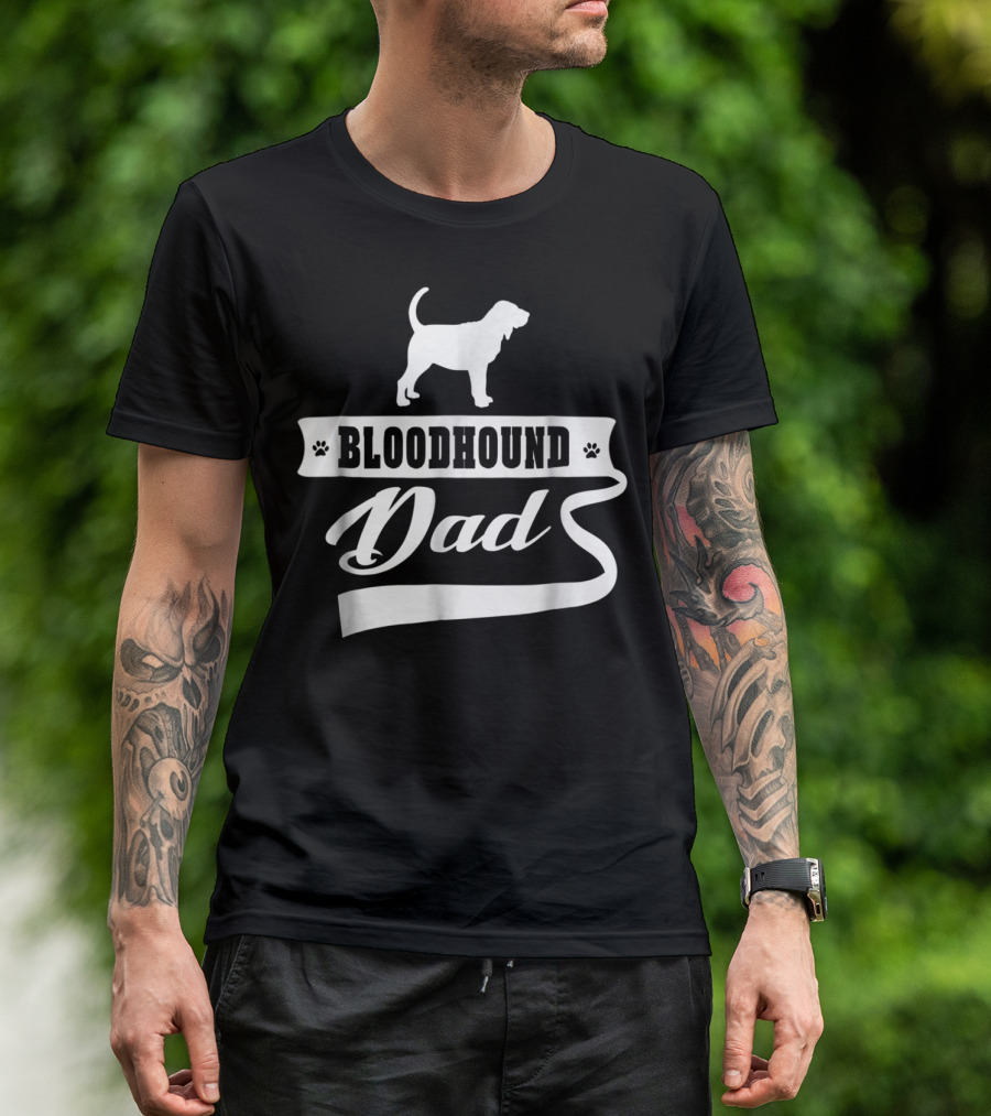 Bloodhound Dad Mens Dog Animal T-Shirt