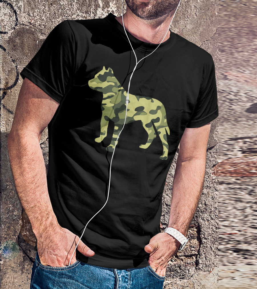Camouflage Pitbull Mom Pitbull Dad Camo Pit Bull T-Shirt