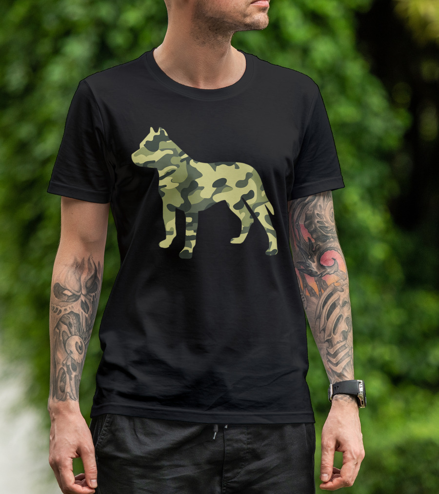 Camouflage Pitbull Mom Pitbull Dad Camo Pit Bull T-Shirt