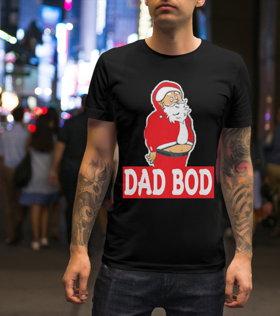 Dad Bod Funny Christmas Santa Belly UglyParty45 T-Shirt