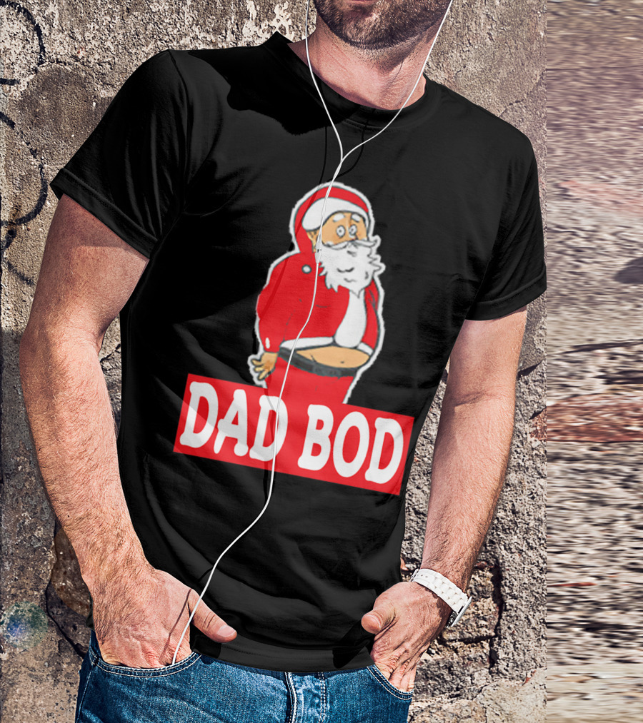 Dad Bod Funny Christmas Santa Belly UglyParty45 T-Shirt