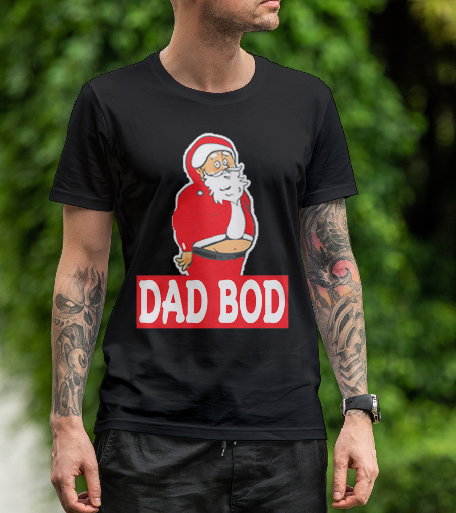 Dad Bod Funny Christmas Santa Belly UglyParty45 T-Shirt