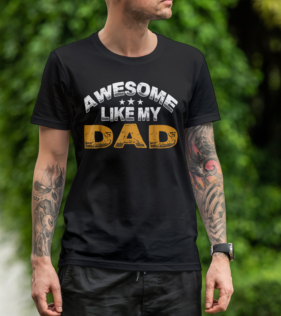Awesome Like My Dad Daughter14 Stars T-Shirt