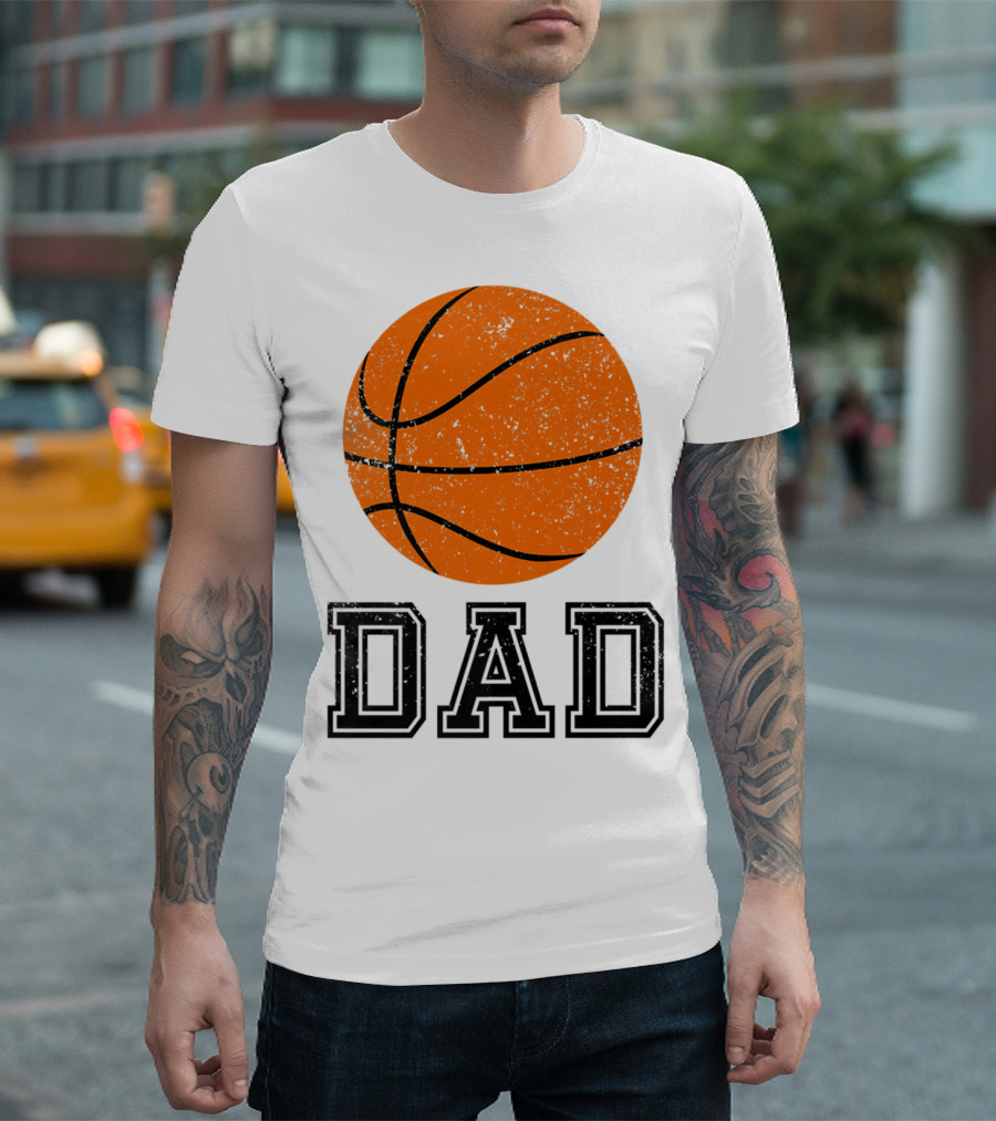 Basketball Dad Vintage Ball T-Shirt