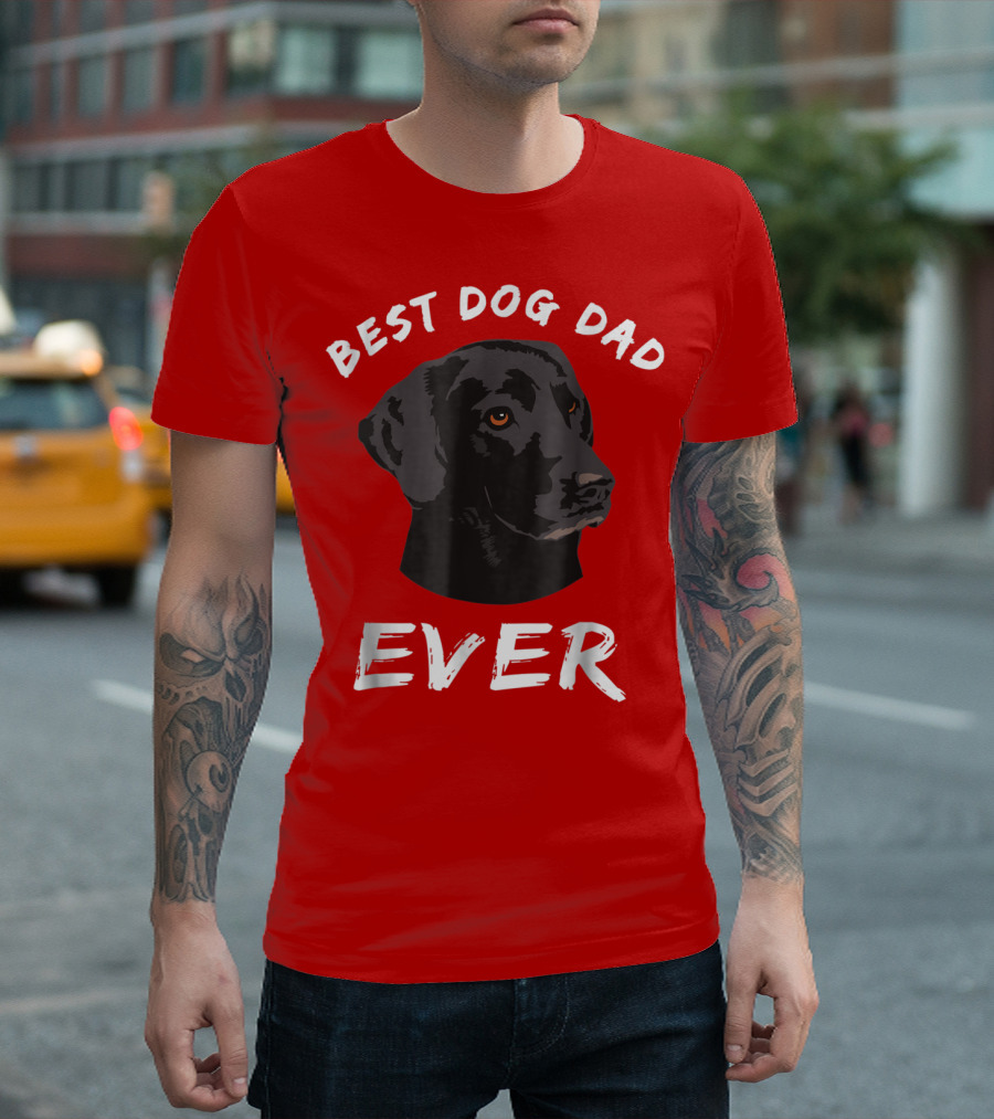 Best Dog Dad Ever Black Lab Retriever T-Shirt