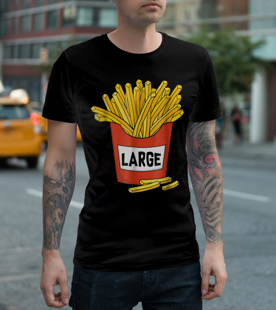 Large Golden French Fries Dad Coolest Big Collection T-Shirt
