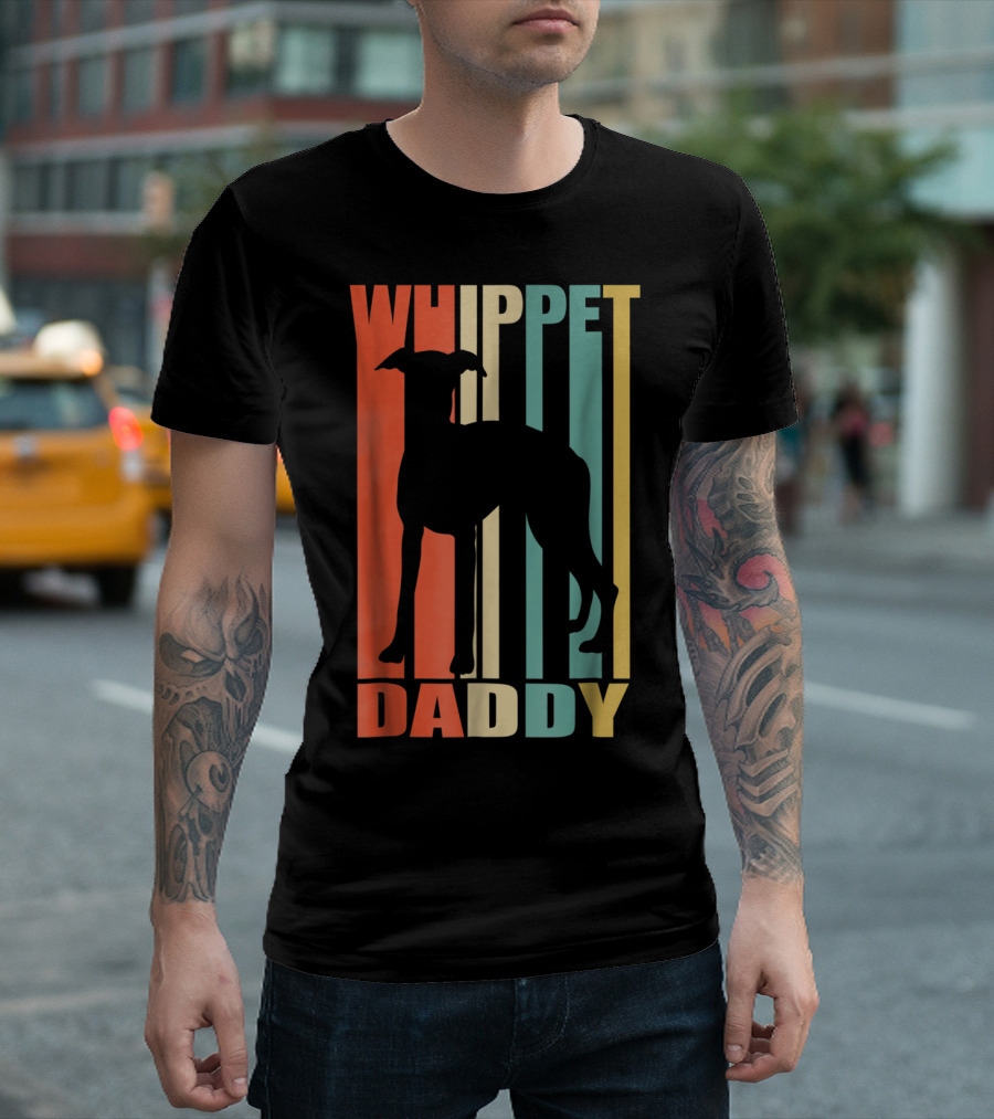 Whippet Daddy Vintage Love Dog56 T-Shirt