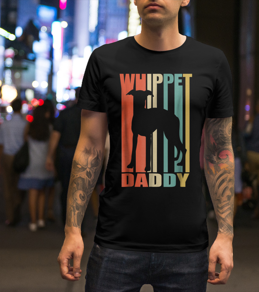 Whippet Daddy Vintage Love Dog56 T-Shirt