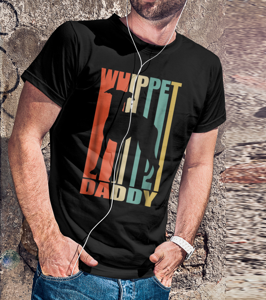 Whippet Daddy Vintage Love Dog56 T-Shirt