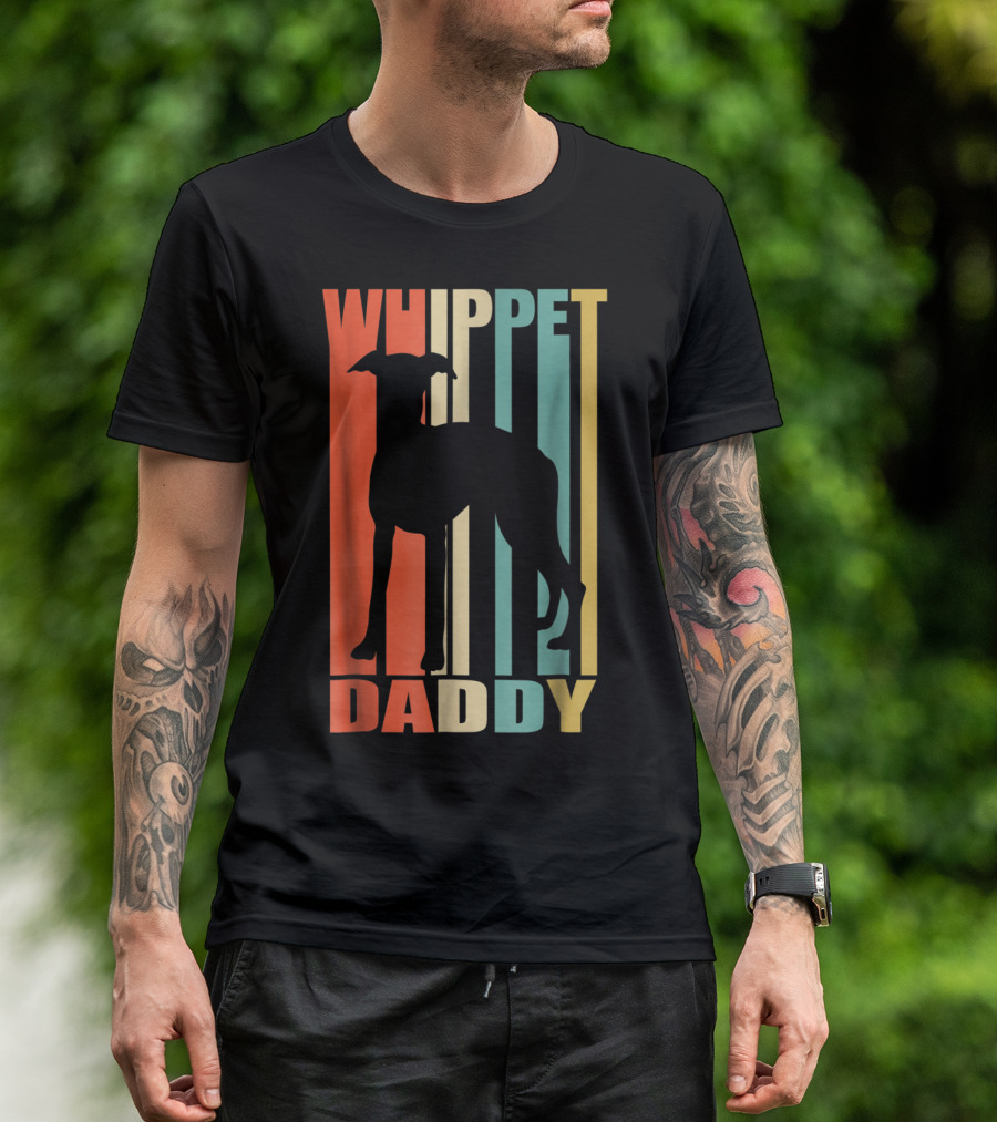 Whippet Daddy Vintage Love Dog56 T-Shirt