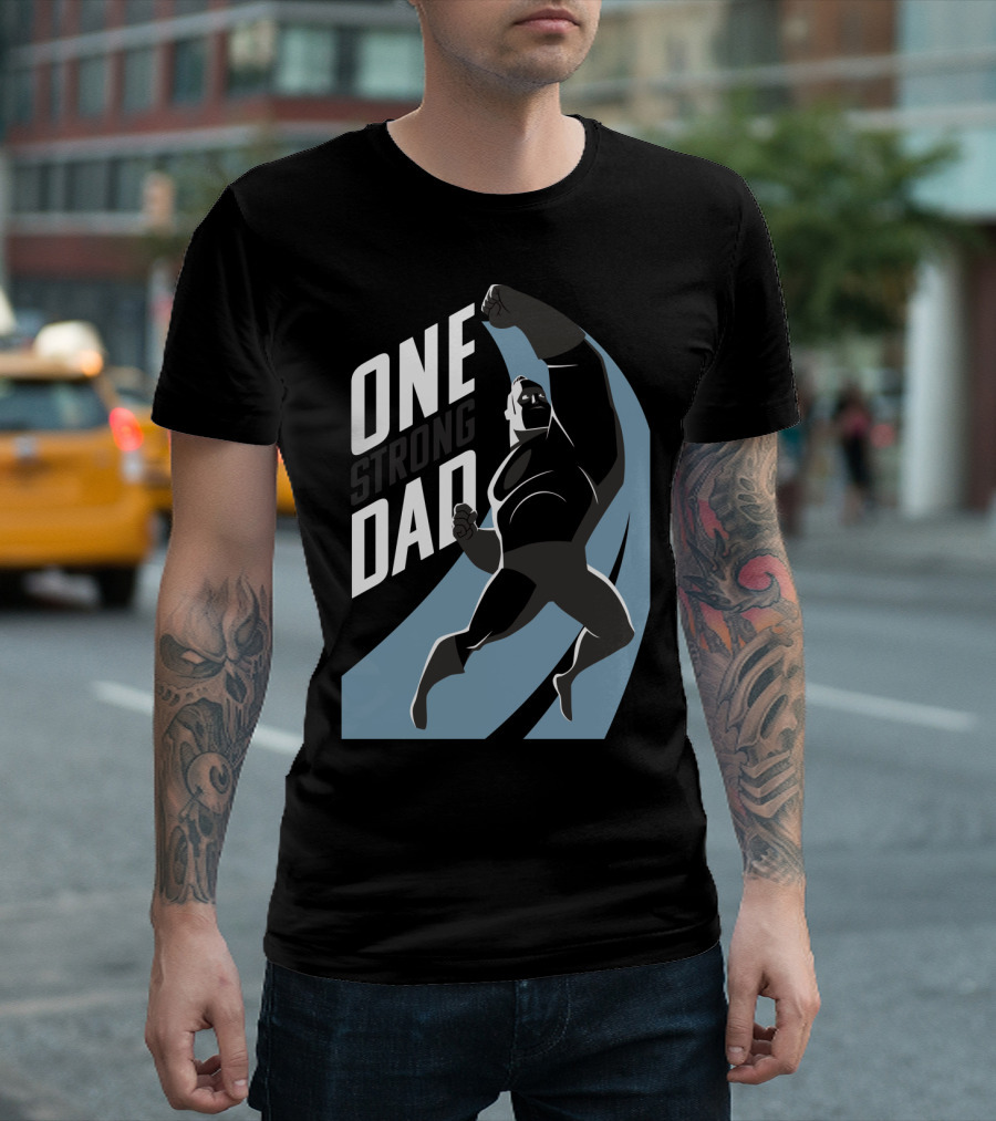 Disney Pixar Incredibles 2 One Strong Dad Iconic Heroic Pose T-Shirt