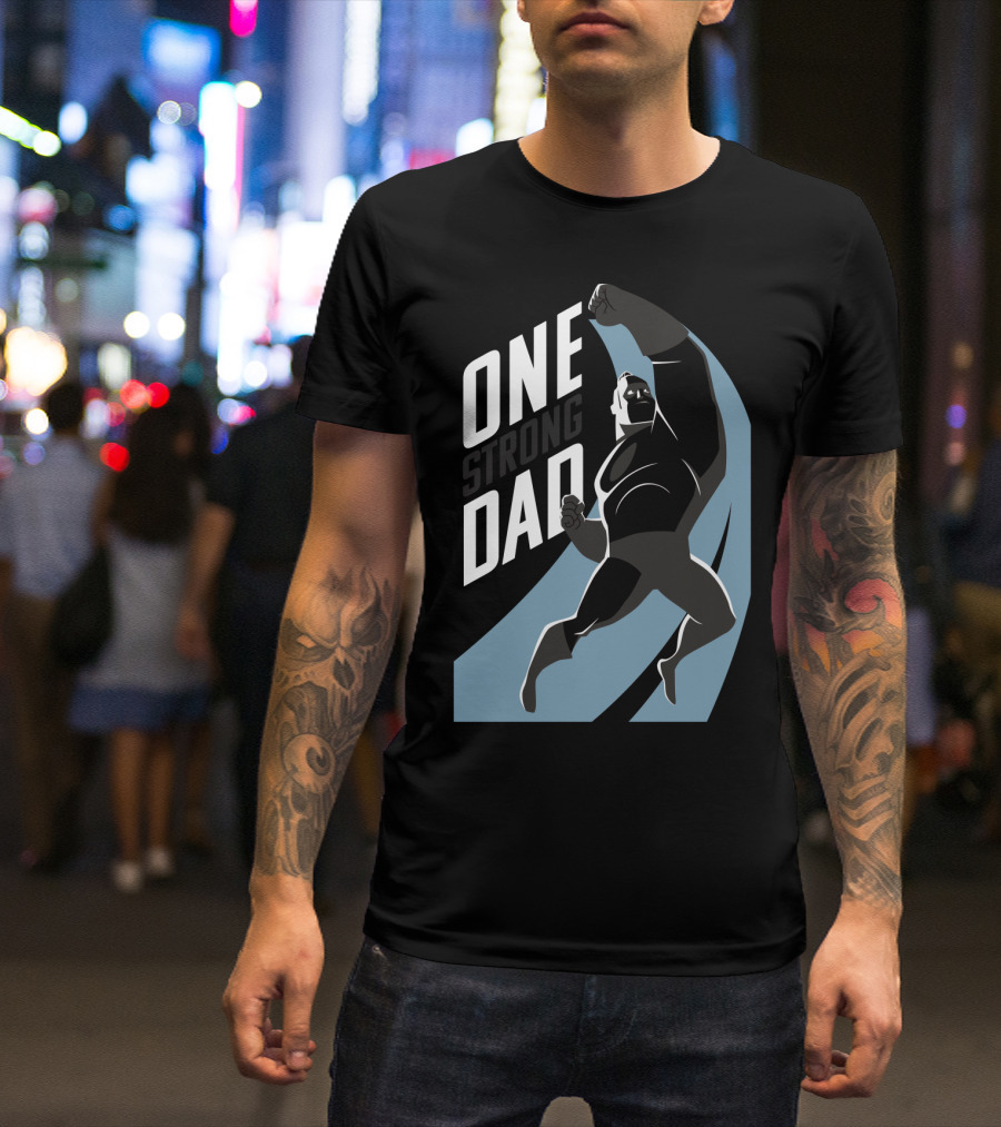 Disney Pixar Incredibles 2 One Strong Dad Iconic Heroic Pose T-Shirt