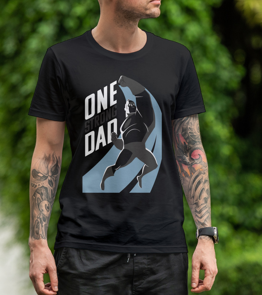 Disney Pixar Incredibles 2 One Strong Dad Iconic Heroic Pose T-Shirt