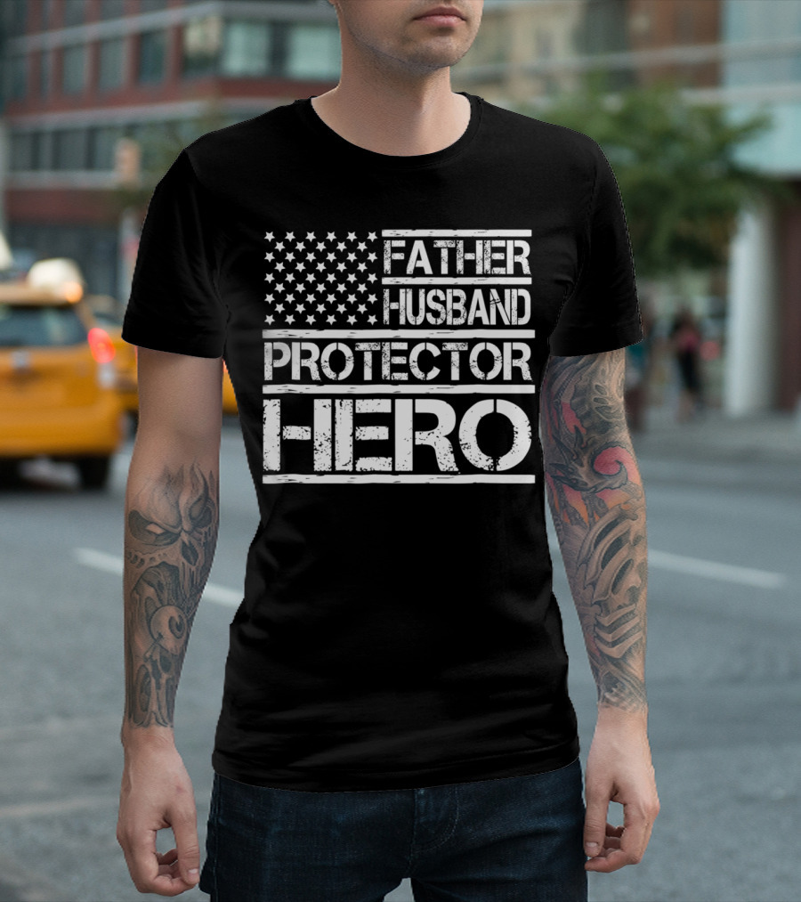 Father Husband Protector Hero Dad96 Birthday Day T-Shirt