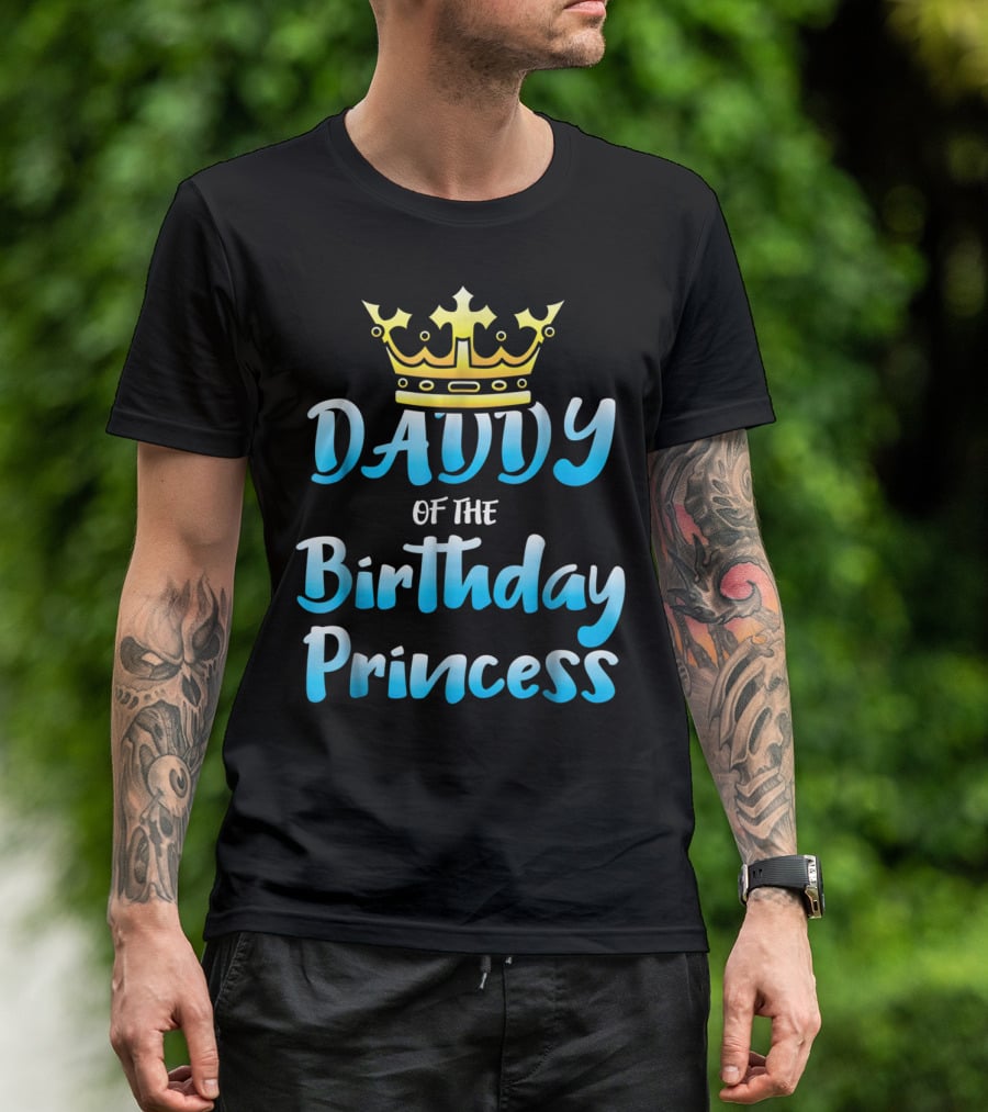 Daddy Of The Birthday Princess Crown T-Shirt