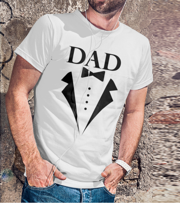Dad Tuxedo Suit Design Family Papa Dad Son Daughter T-Shirt