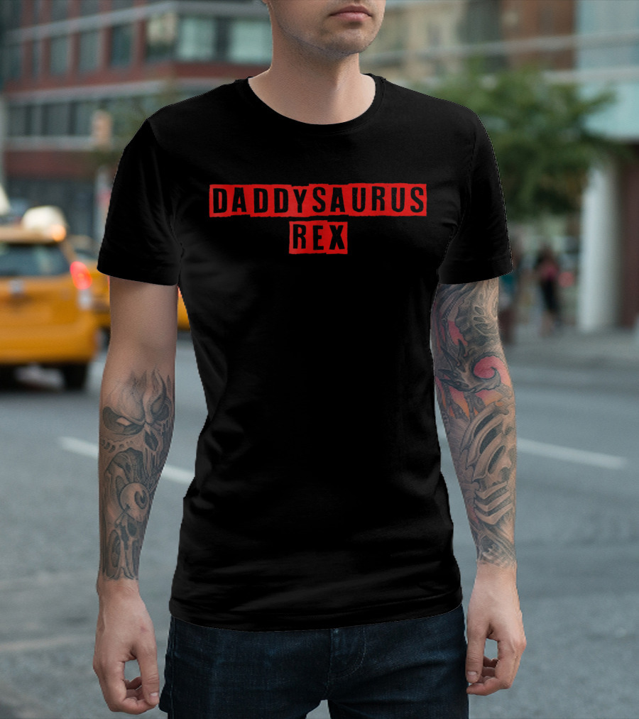 Daddysaurus Rex Funny Dinosaur First Time Dad Kids66 T-Shirt