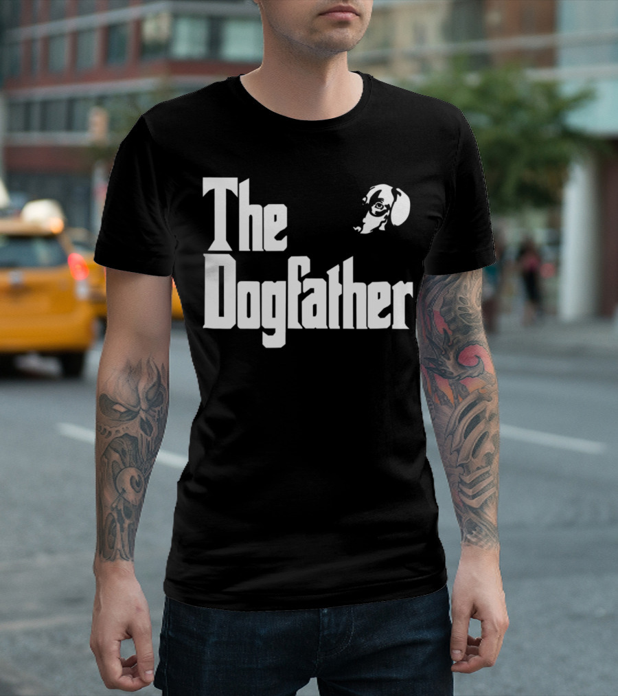 Dachshund Dad The Dogfather Birthday Gift T-Shirt