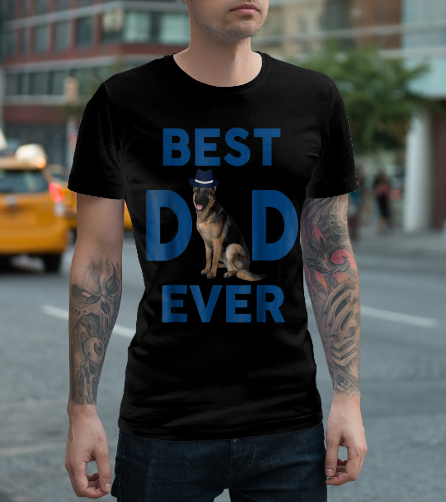 Best Dad Ever German Shepherd Pup64 T-Shirt