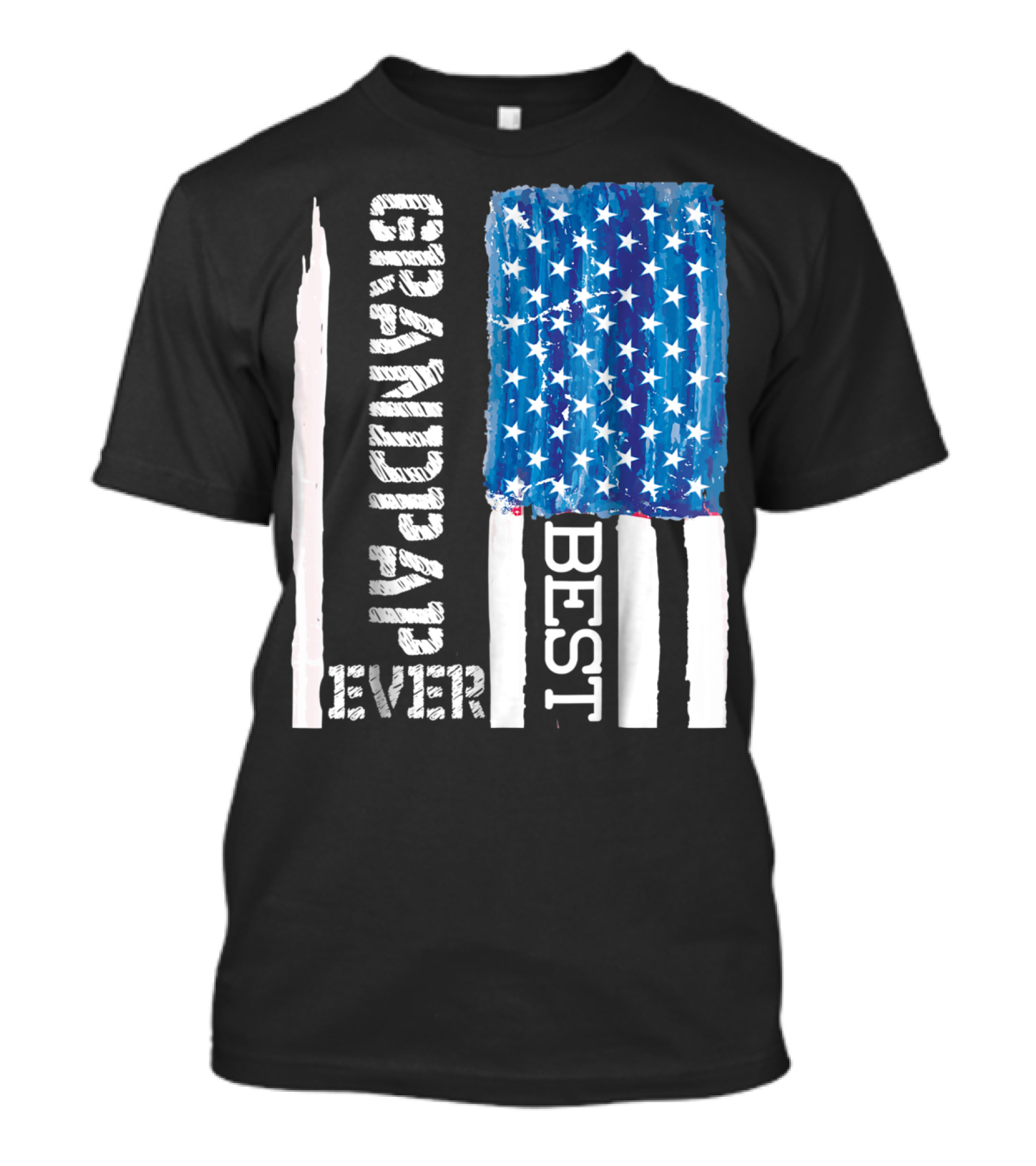 Best Grandpap Ever Distressed American Flag Design 68 T-Shirt