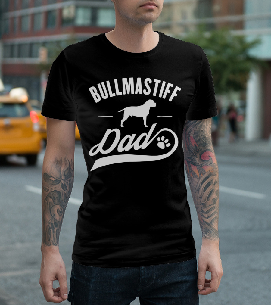 Bullmastiff Dog Dad Owner Lover T-Shirt