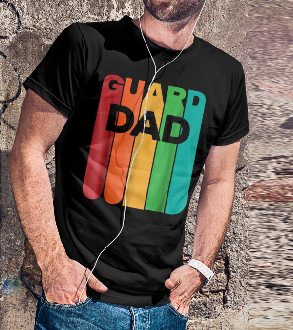 Color Guard Dad Rainbow Stripes T-Shirt