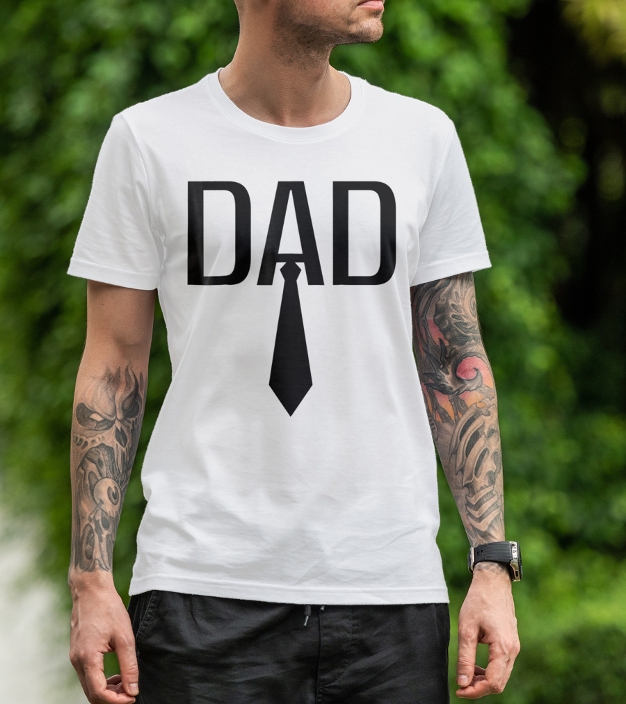 Dad Tie Design Family Papa Dad Son Daughter T-Shirt