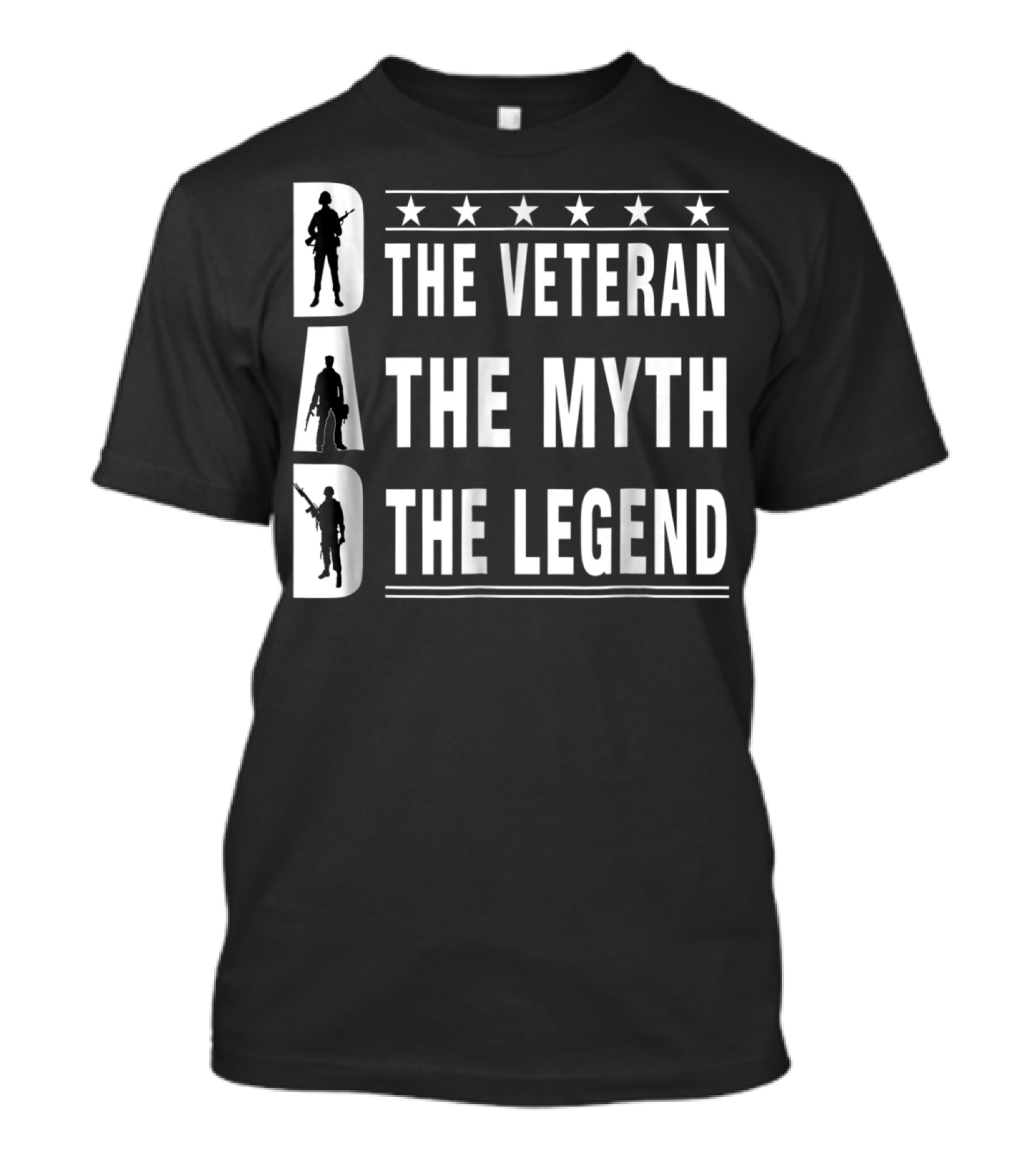 Dad The Veteran The Myth The Legend Fathers Day T-Shirt