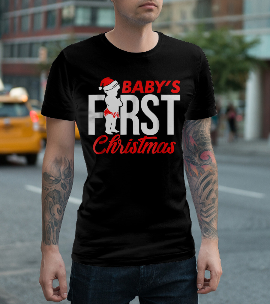Baby's First Christmas Sister Family Grandma T-Shirt