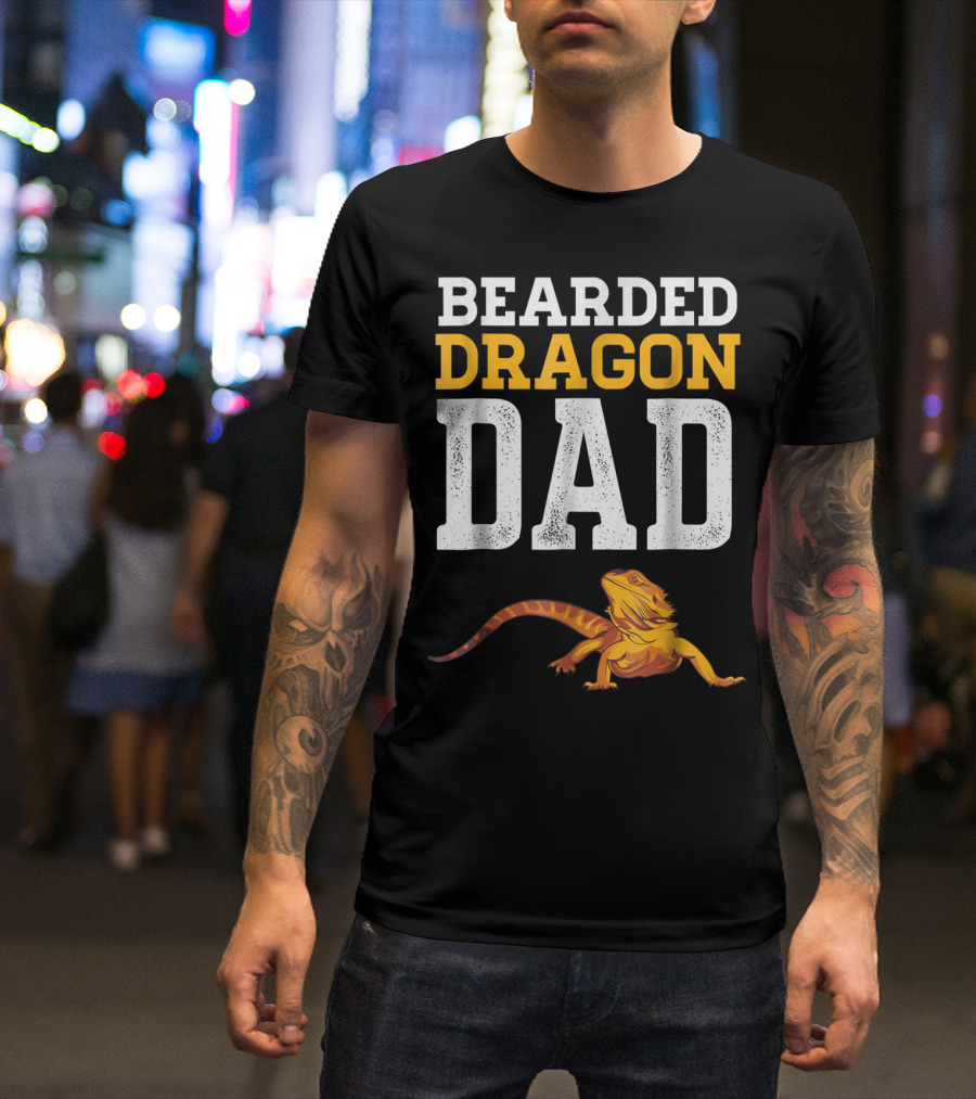 Bearded Dragon Dad Bearded Dragon Reptile Companion T-Shirt