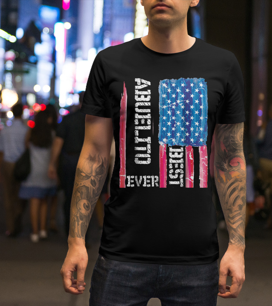Best Abuelito Ever Distressed American Flag T-Shirt