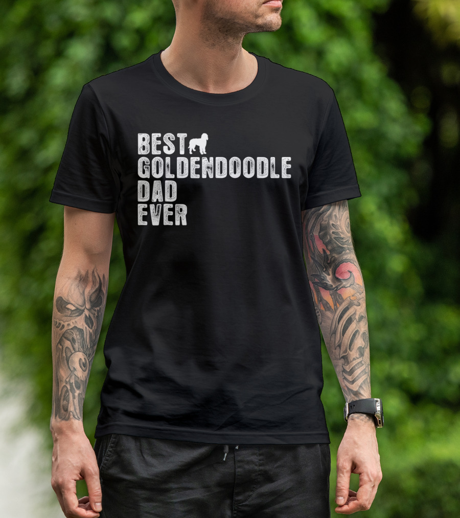 BEST GOLDENDOODLE DAD EVER WITH DOG T-Shirt