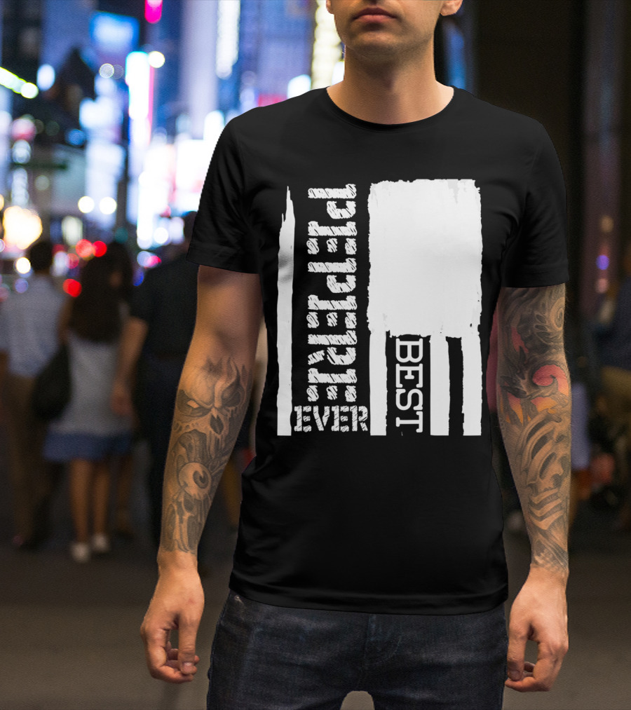 Best Pepere Ever Distressed Flag T-Shirt