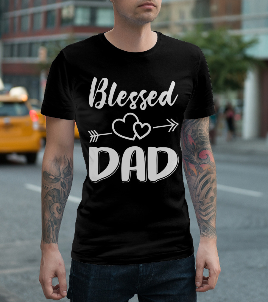 Blessed Dad Heart Arrow T-Shirt