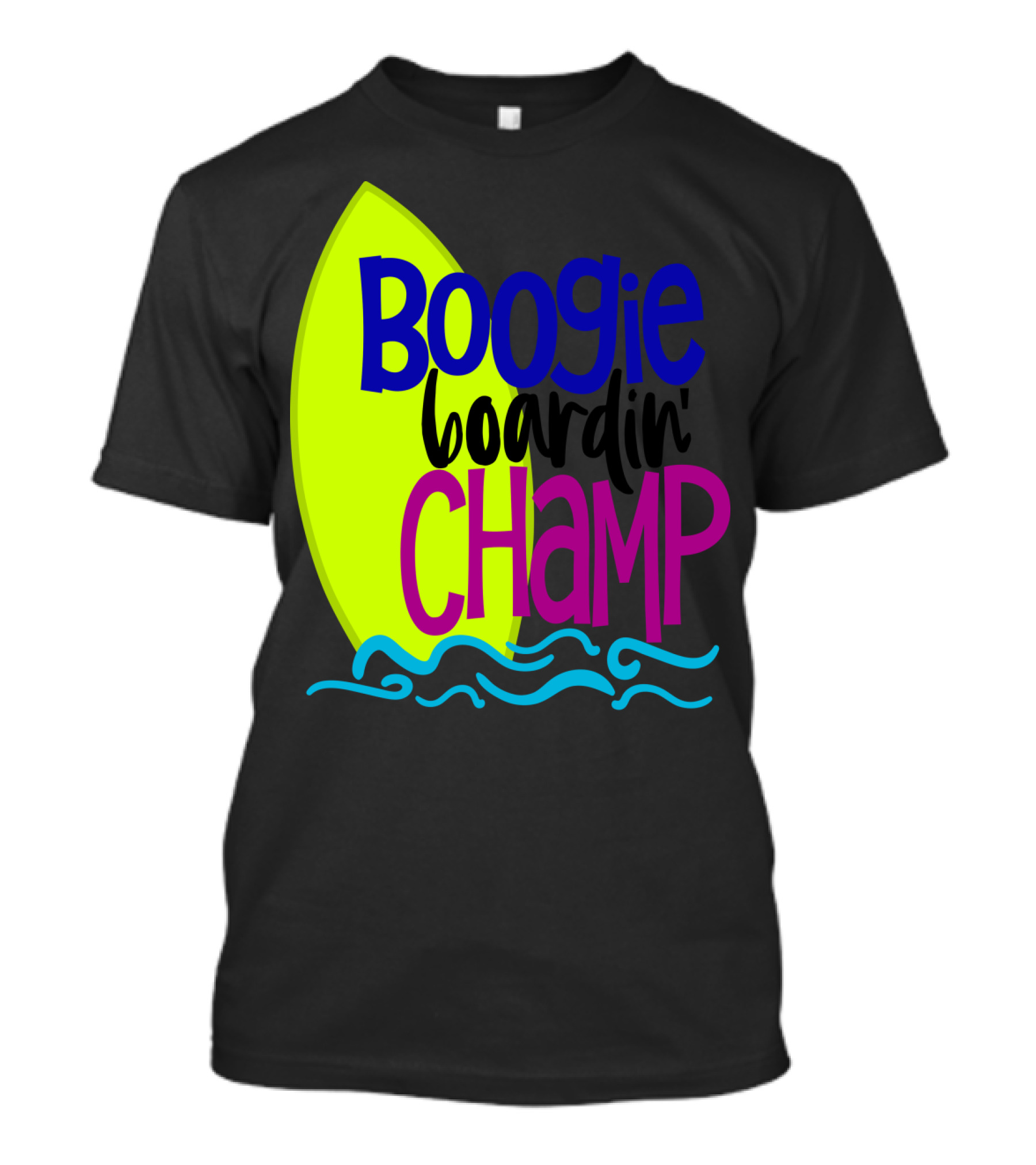 Boogie Boardin' Champ Surfing Summer Dad43 T-Shirt