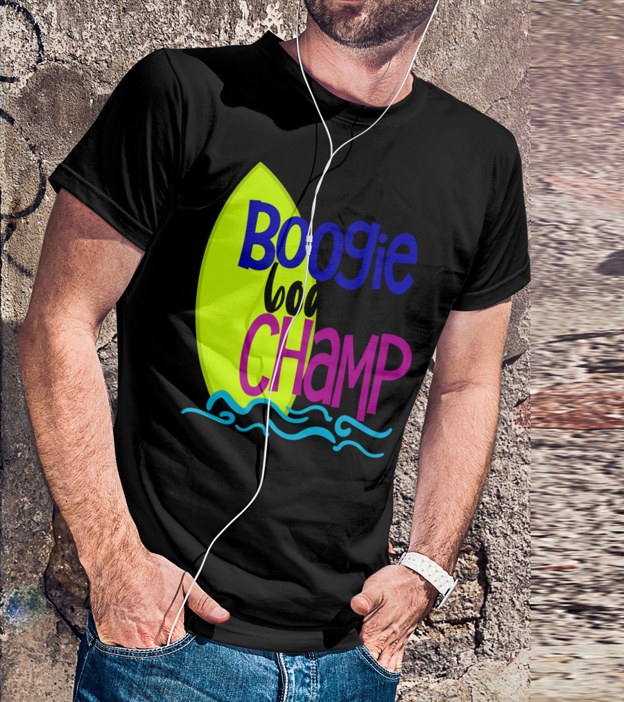 Boogie Boardin' Champ Surfing Summer Dad43 T-Shirt