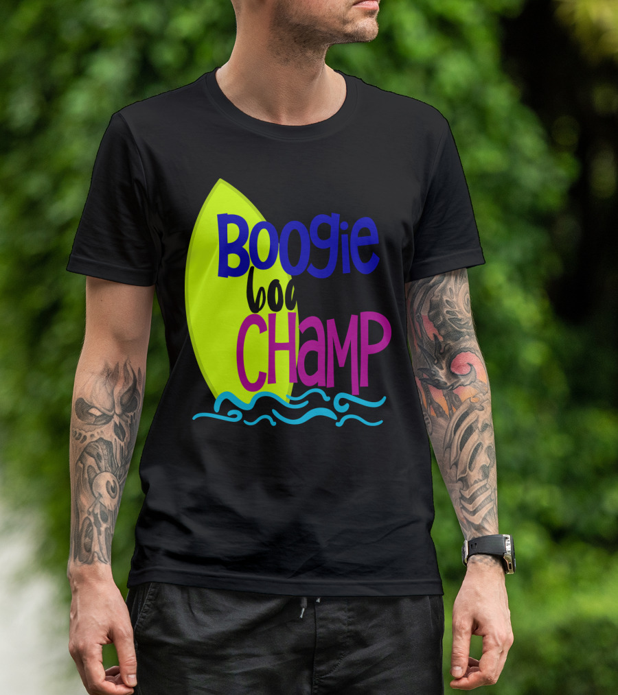 Boogie Boardin' Champ Surfing Summer Dad43 T-Shirt