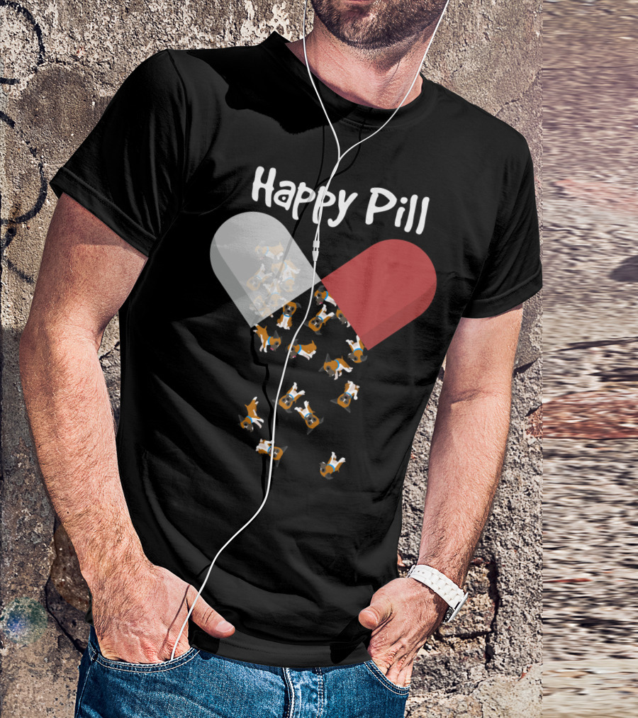 Happy Pill Boxer Dog Cute53 T-Shirt