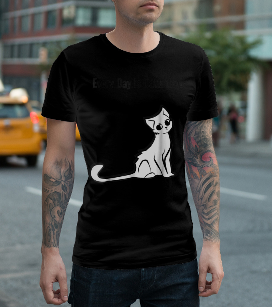 Every Day Is Caturday Cat Lover Cat Mom Dad T-Shirt