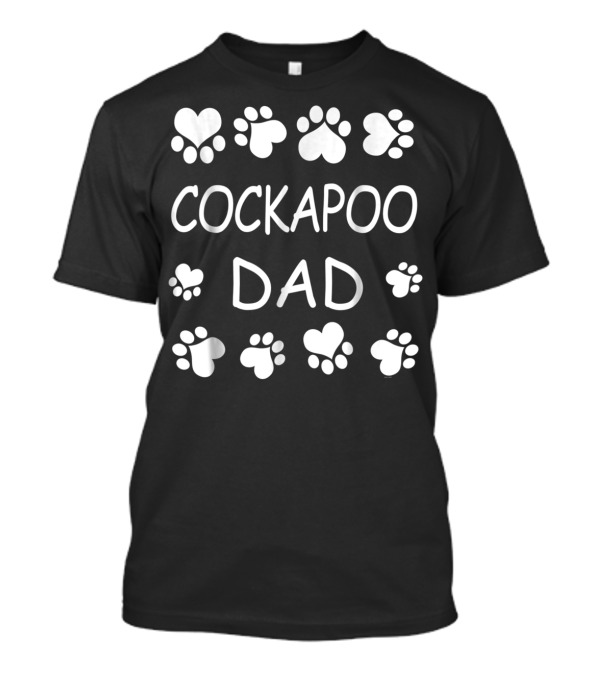 Cockapoo Dad Paw Heart Lovers Christmas Birthday T-Shirt