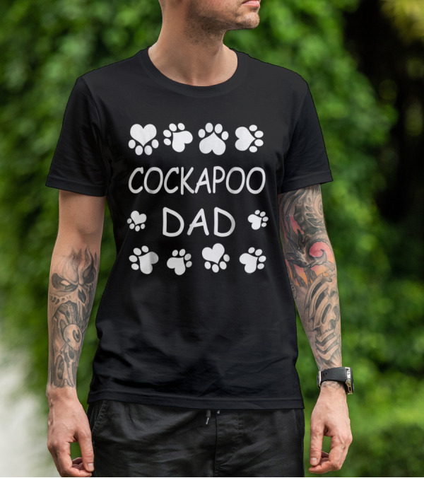 Cockapoo Dad Paw Heart Lovers Christmas Birthday T-Shirt