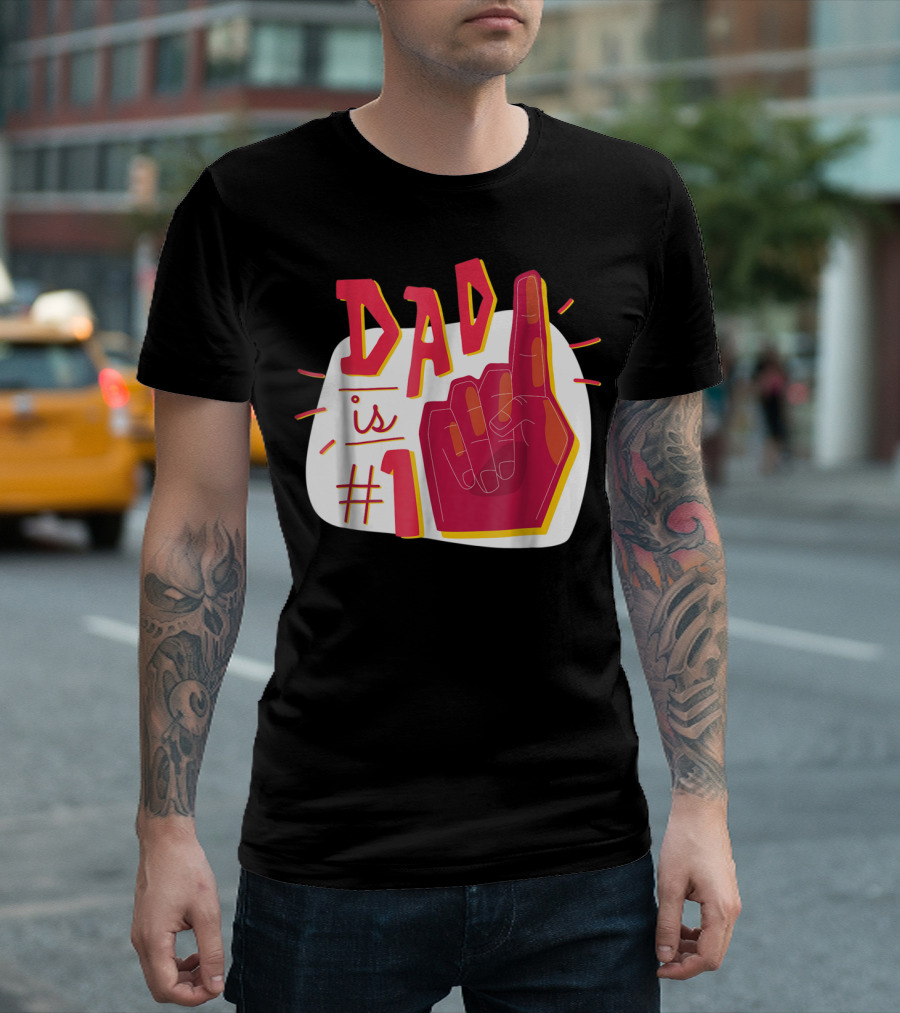Dad Is #1 Finger Point Gesture T-Shirt