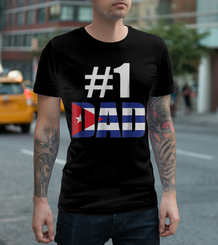 1 Dad Cuba Flag T-Shirt