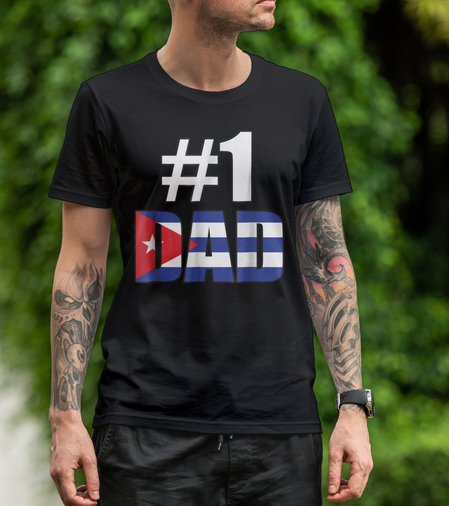 1 Dad Cuba Flag T-Shirt