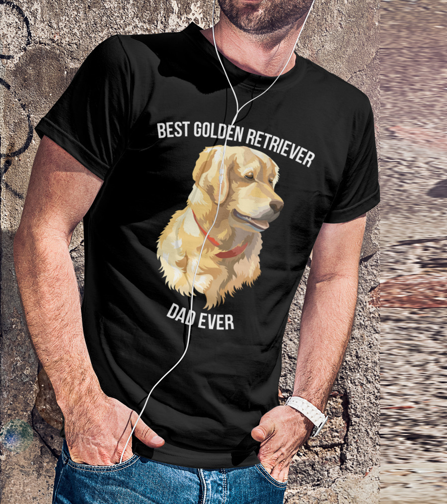 BEST GOLDEN RETRIEVER DAD EVER Retriever Dog Mens77 T-Shirt