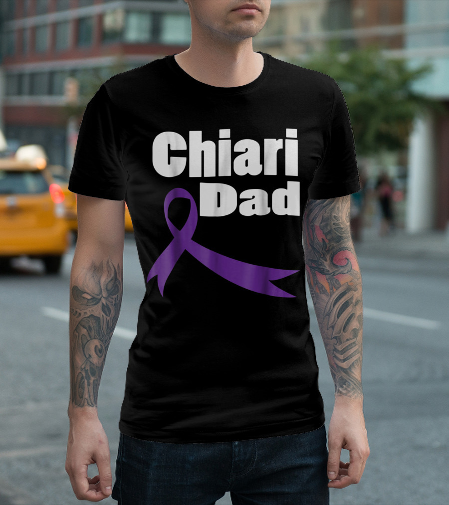 Chiari Malformation Dad Awareness Purple T-Shirt