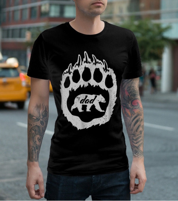 Dad Bear Paw52 Graphic With Bear T-Shirt